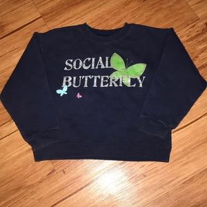 💋Sweatshirt social butterfly girls girly cuteness